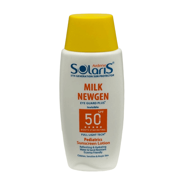 ضد آفتاب کودک سولاریس میلک آردن SPF 50+ | محافظت ملایم و قوی برای پوست حساس کودکان