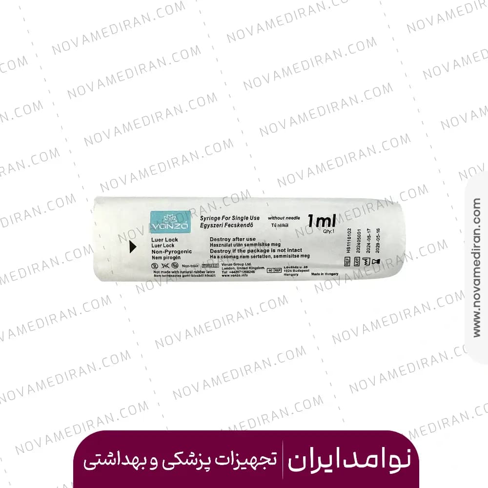 سرنگ شیشه ای لوئرلاک ونزو VONZO مجارستانی — تصویر ۴