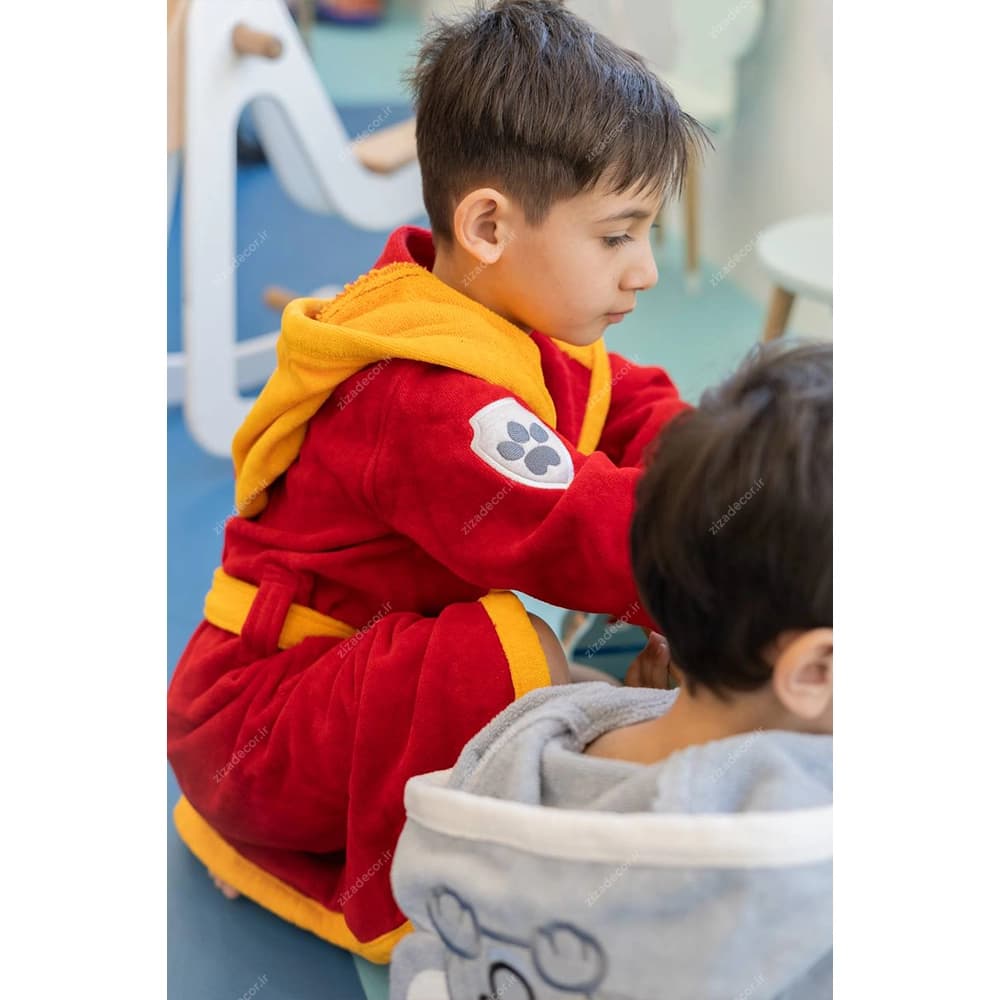حوله تن‌پوش کلاه‌دار فانتزی کودک طرح مارشال سگ‌های نگهبان Paw Patrol — تصویر ۵