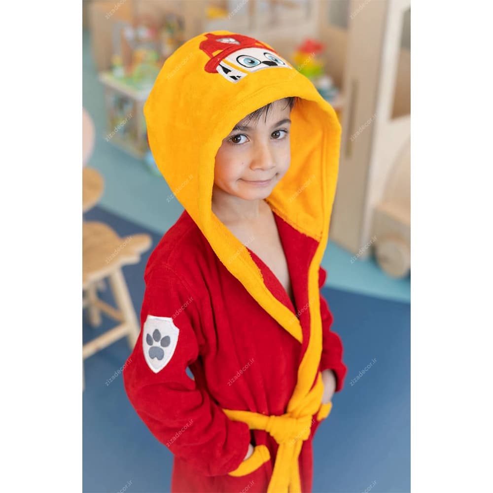 حوله تن‌پوش کلاه‌دار فانتزی کودک طرح مارشال سگ‌های نگهبان Paw Patrol — تصویر ۴