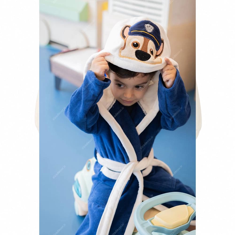 حوله تن‌پوش کلاه‌دار فانتزی کودک طرح چیس سگ‌های نگهبان Paw Patrol — تصویر ۵