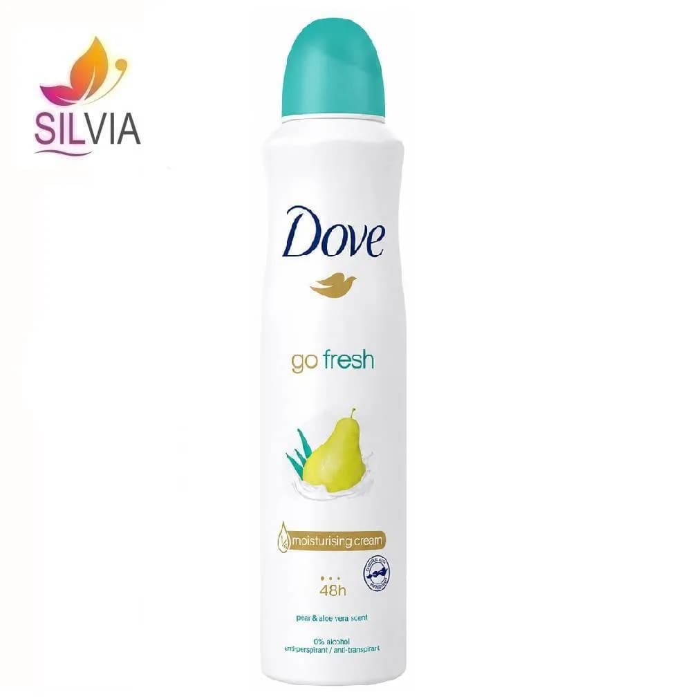 اسپری ضد تعریق زنانه رایحه گلابی و آلوئه ورا مدل Go Fresh داو DOVE حجم 250 میل — تصویر ۳