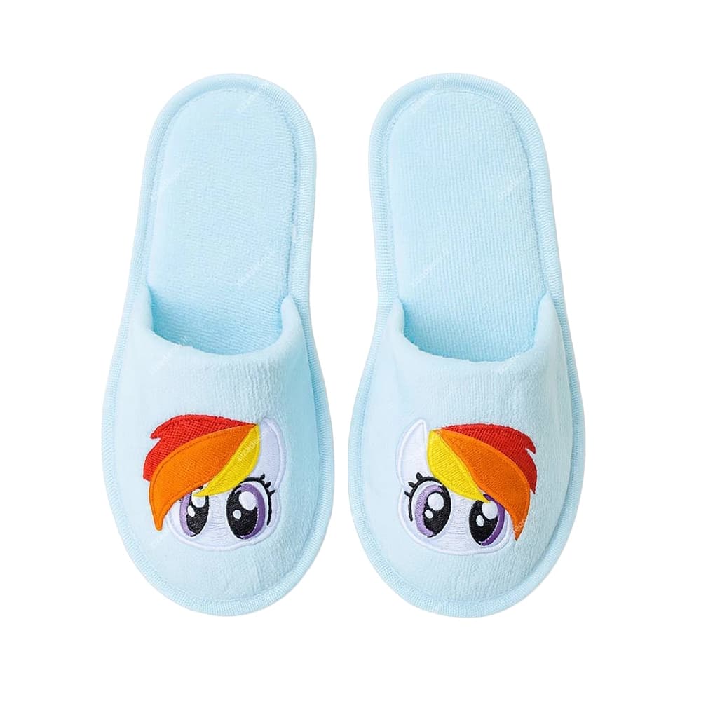دمپایی حوله‌ای فانتزی کودک طرح پونی My Little Pony