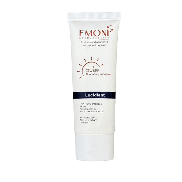 کرم ضد آفتاب مغذی امونی درماسوتیکس Lucidient SPF 50+ مناسب پوست نرمال و خشک