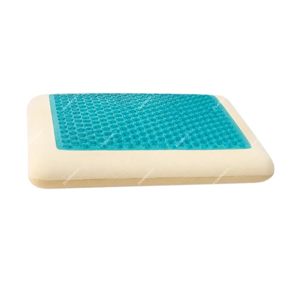 بالش طبی خنک‌کننده مموری فوم ژل‌دار بلو The Blue Gel Pillow — تصویر ۳