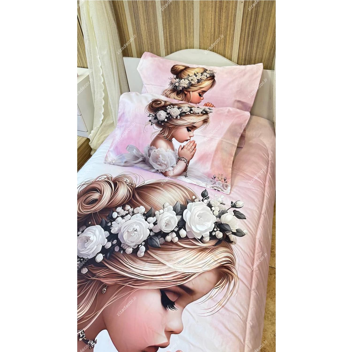 ست روتختی دخترانه طرح دختر دعاگو — تصویر ۴