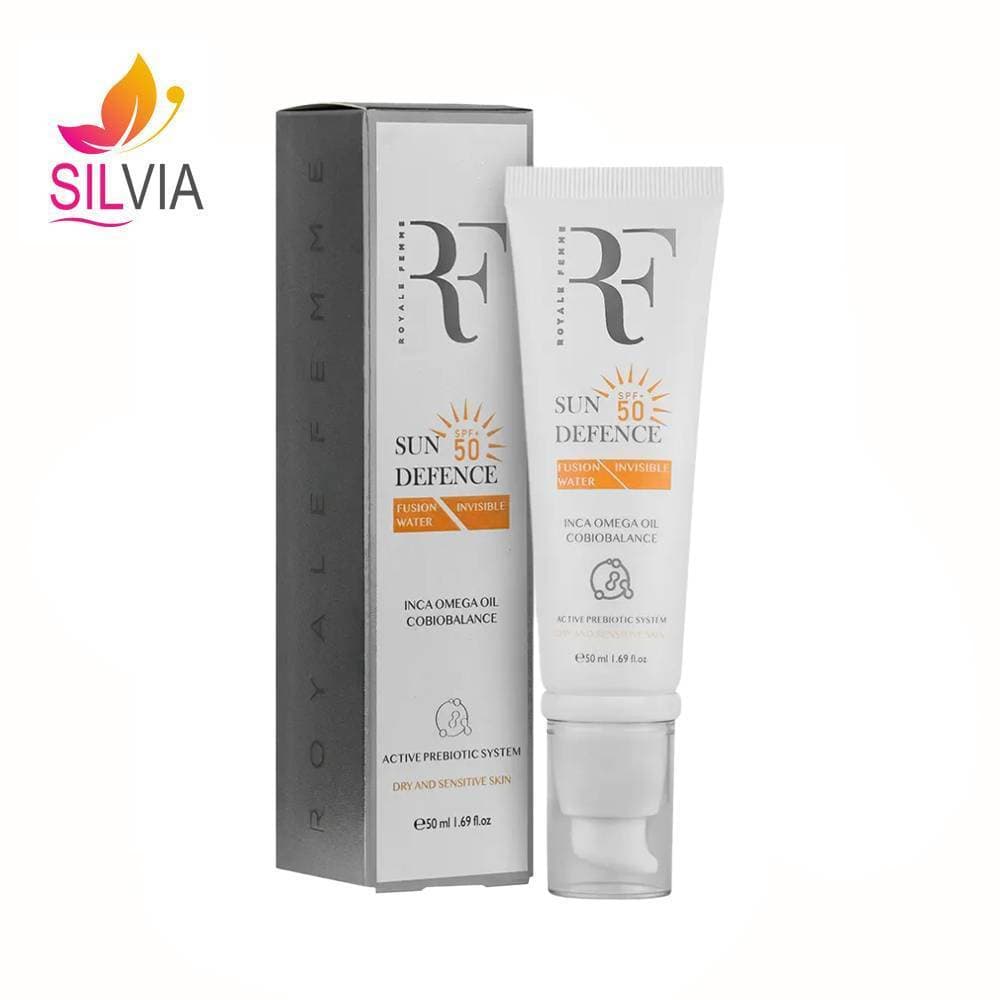 کرم ضد آفتاب رنگی بژ روشن فیوژن واتر پوست خشک SPF50 آر اف 50 میل — تصویر ۲
