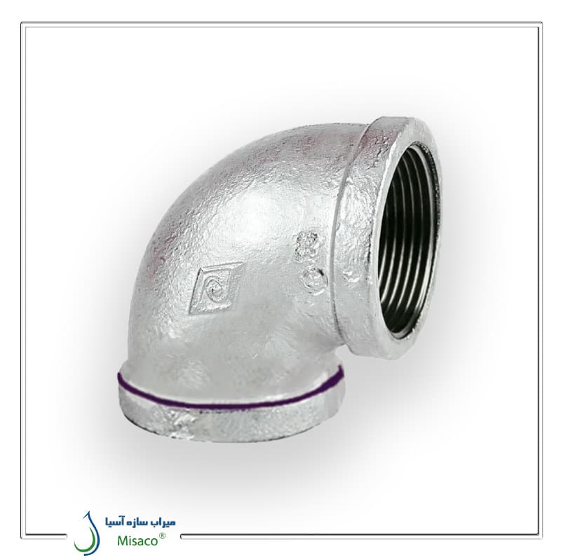 زانو 90 درجه گالوانیزه مک