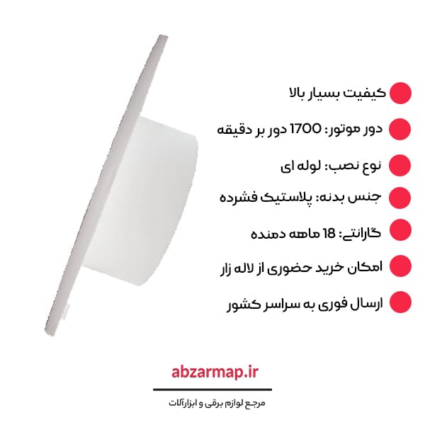 هواکش خانگی دمنده سایز 20 — تصویر ۳