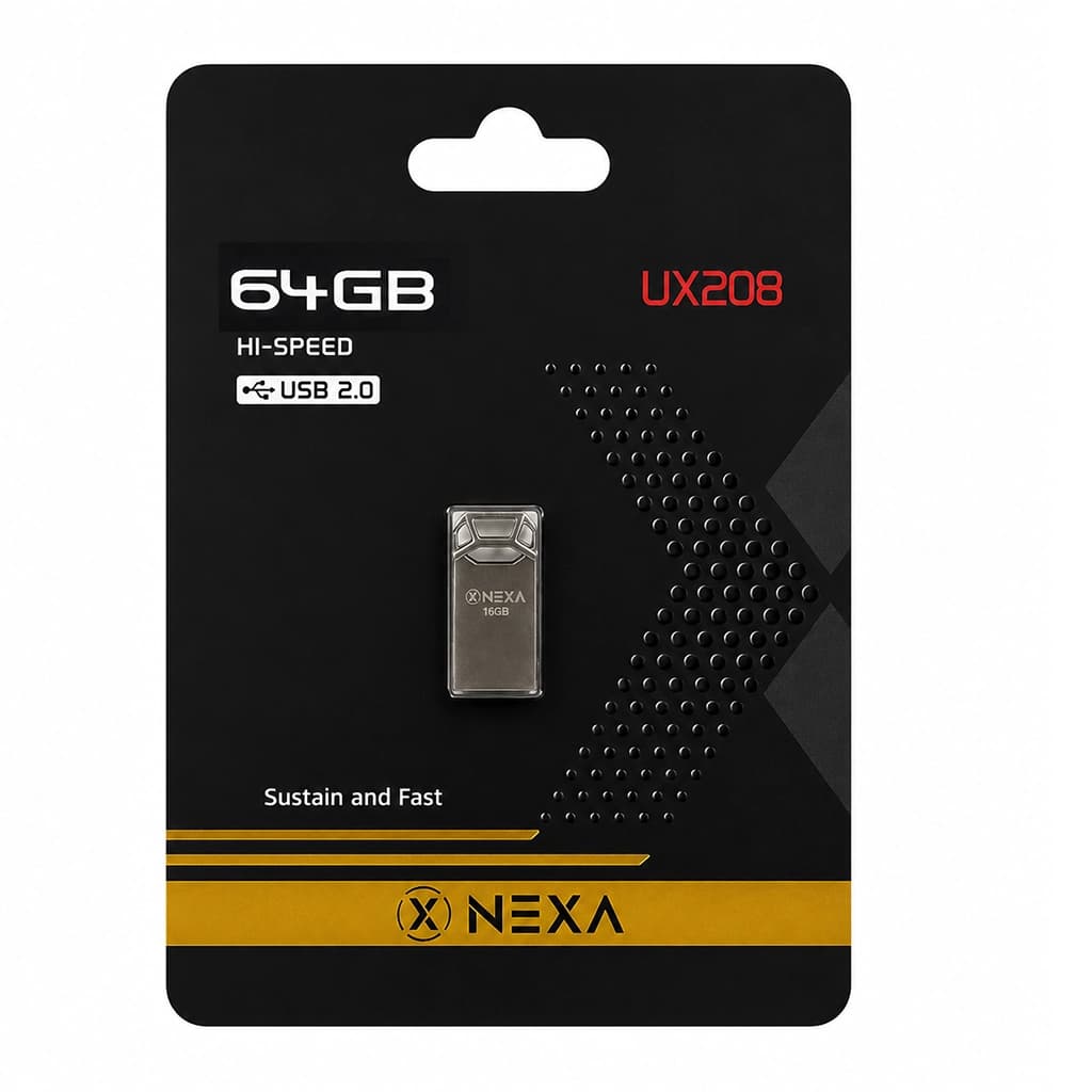 فلش مموری نکسا مدل UX208 ظرفیت 64 گیگابایت با رابط USB 2.0 — تصویر ۳