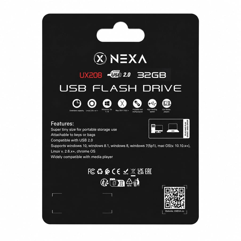 فلش مموری نکسا مدل UX208 ظرفیت 32 گیگابایت با رابط USB 2.0 — تصویر ۴
