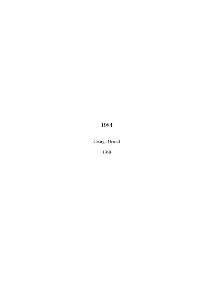 کتاب 1984 (Original) (1984 نسخه اصلی) نسخه انگلیسی PDF | جورج اورول