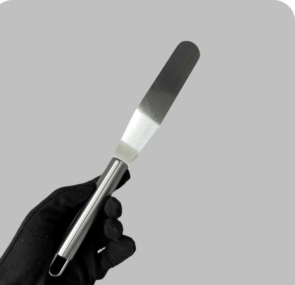 پالت استیل صاف 15 سانت دسته استیل