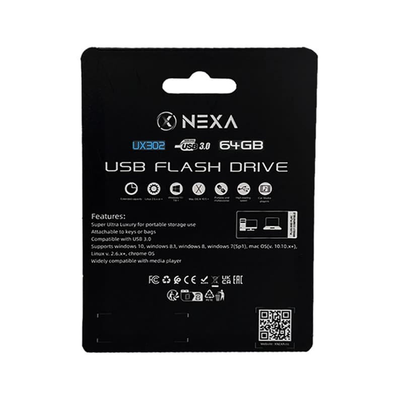 فلش مموری نکسا مدل UX 302 ظرفیت 64 گیگابایت با رابط USB 3.0 — تصویر ۴
