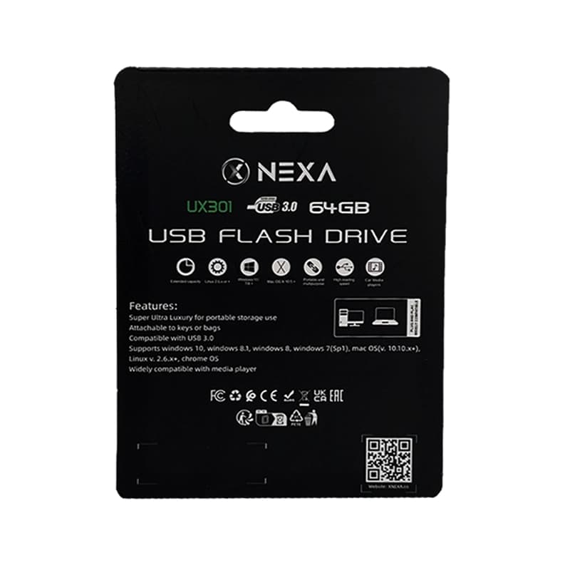 فلش مموری نکسا مدلUX301 ظرفیت 64 گیگابایت با رابط USB 3.0 — تصویر ۴