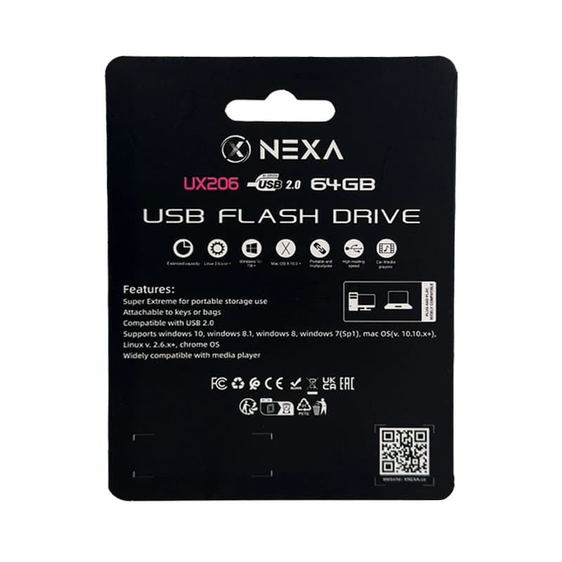 فلش مموری نکسا مدل UX206 ظرفیت 64 گیگابایت با رابط USB 2.0 — تصویر ۴