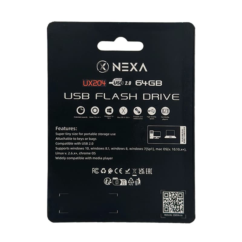 فلش مموری نکسا مدل UX204 ظرفیت 64 گیگابایت با رابط USB 2.0 — تصویر ۴