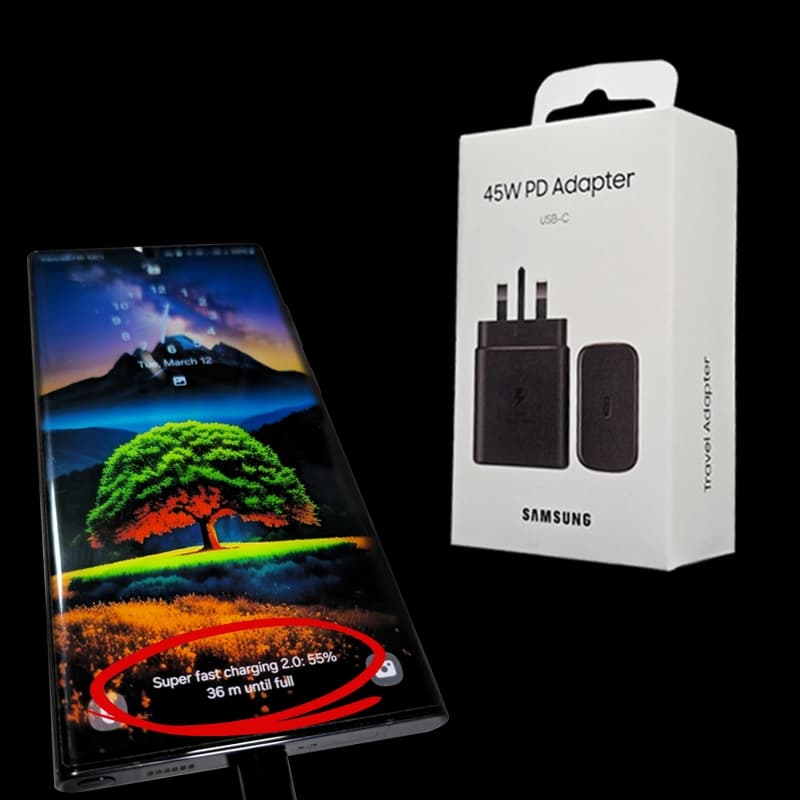 شارژر 45 وات سامسونگ مدل ORI 45W 3PIN — تصویر ۳