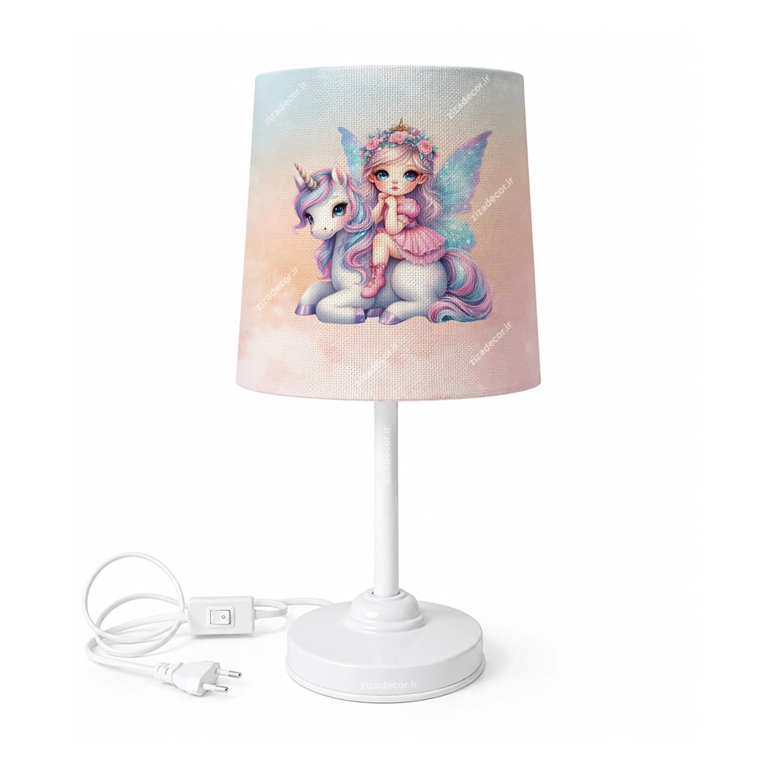 آباژور دخترانه طرح پرنسس و یونیکورن