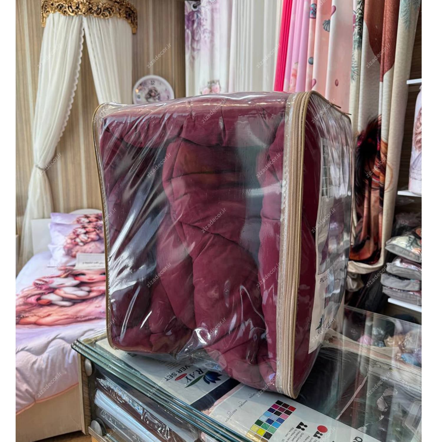 روتختی ساده الوان میکرو رنگ زرشکی — تصویر ۴