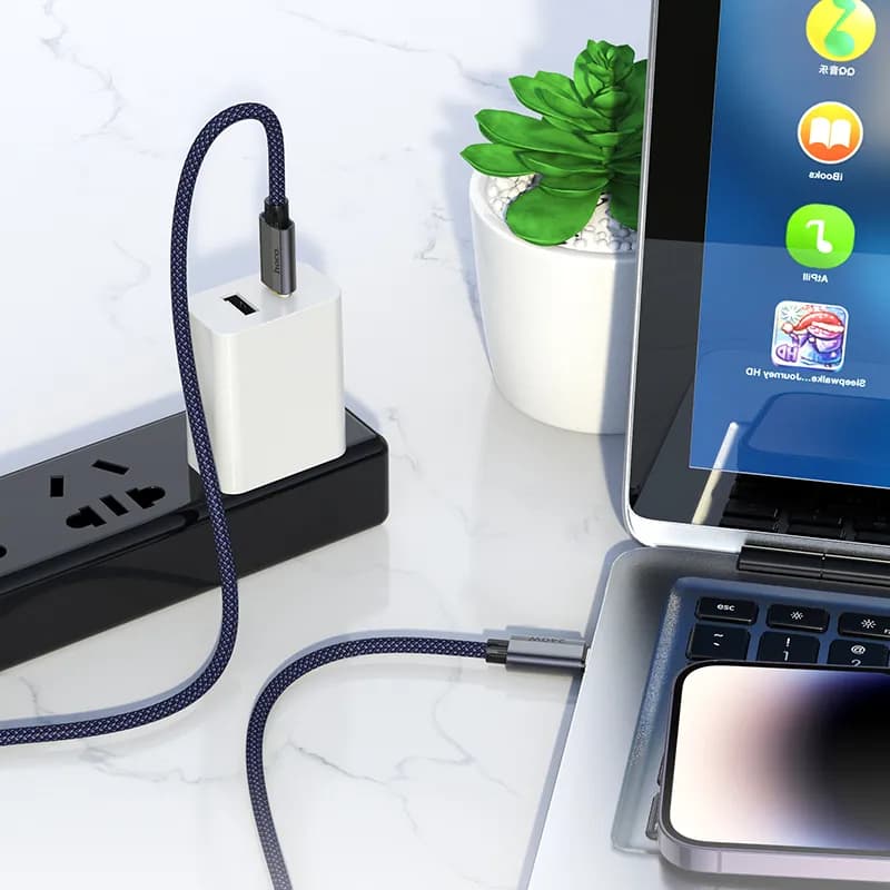 کابل شارژ 240 وات با سری تایپ سی به تایپ سی هوکو مدل U134 — تصویر ۸