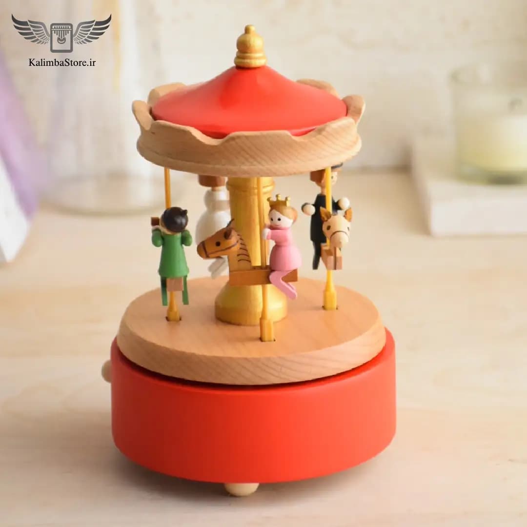 جعبه موزیکال چوبی چرخ و فلک