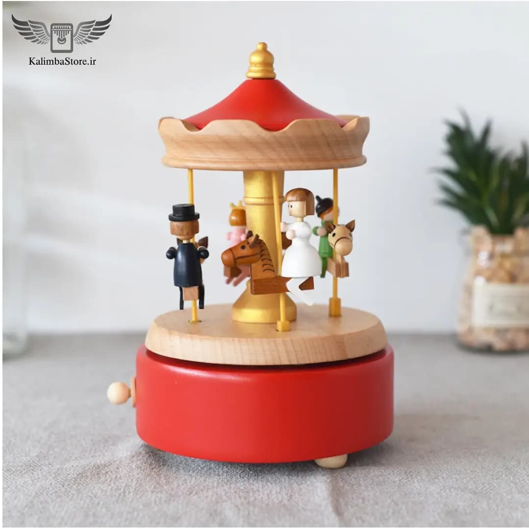 جعبه موزیکال چوبی چرخ و فلک — تصویر ۳