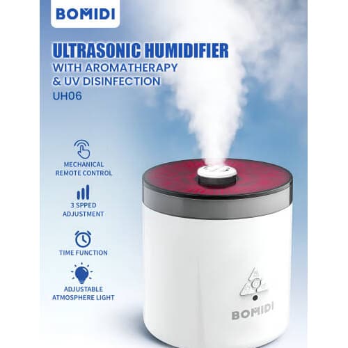 رطوبت‌ساز التراسونیک Bomidi UH06 (UV و آروماتراپی) — تصویر ۲