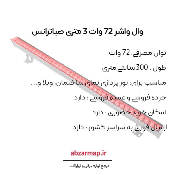 وال واشر 72 وات 3 متری صباترانس — تصویر ۴