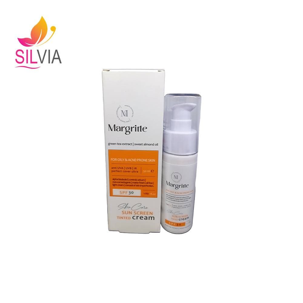 کرم ضد آفتاب رنگی spf30 پوست چرب مارگریت 50 میل (رنگ لایت)