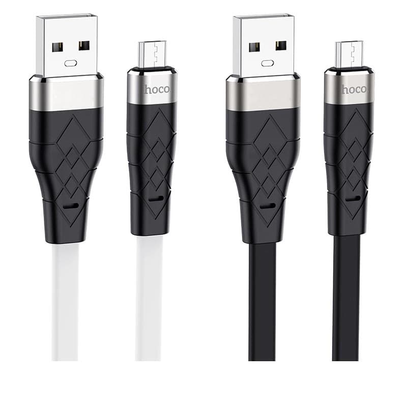 کابل شارژ سیلیکونی برند هوکو X53 با سری میکرو