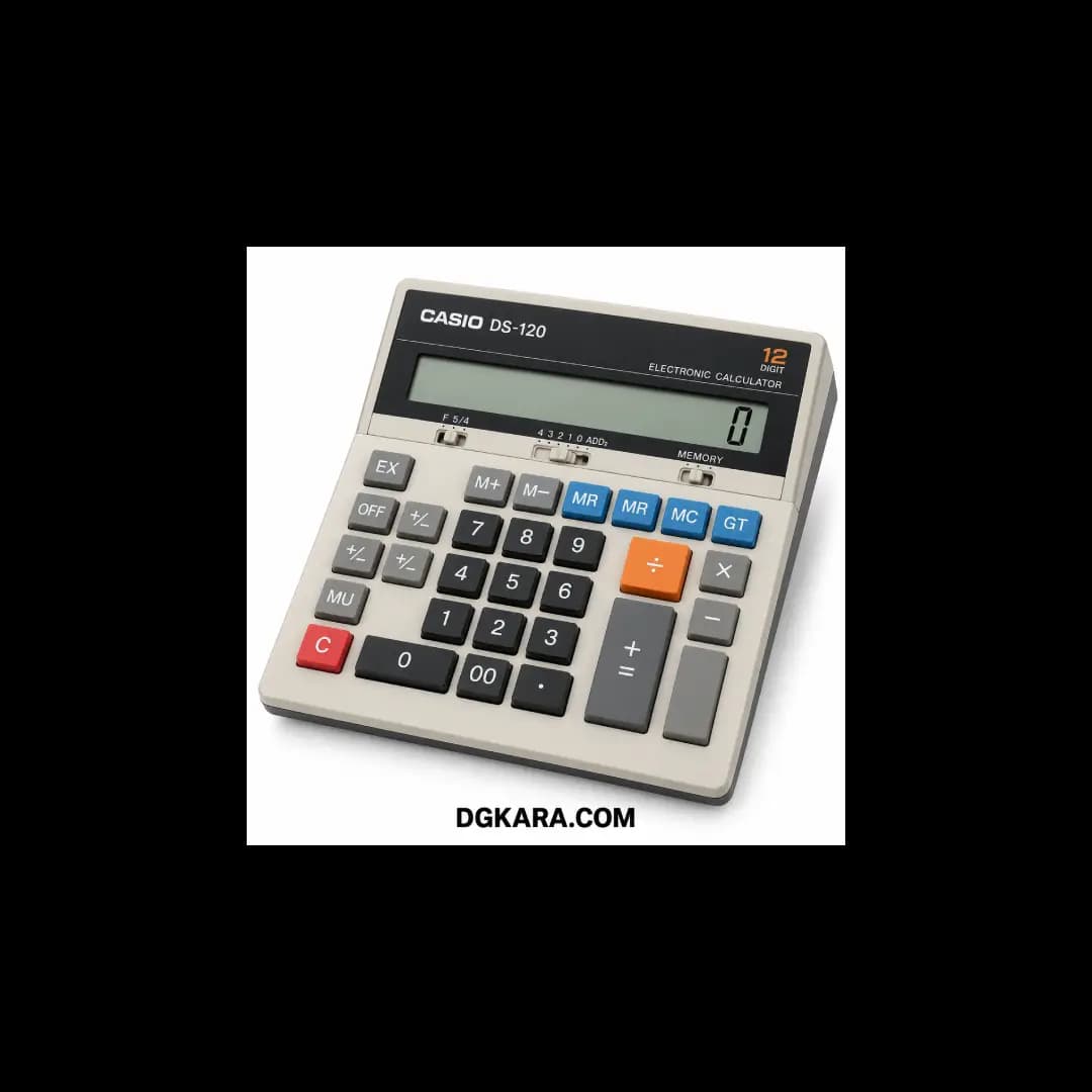 ماشین حساب کاسیو 120 -DS ژاپنی (استوک) — تصویر ۳