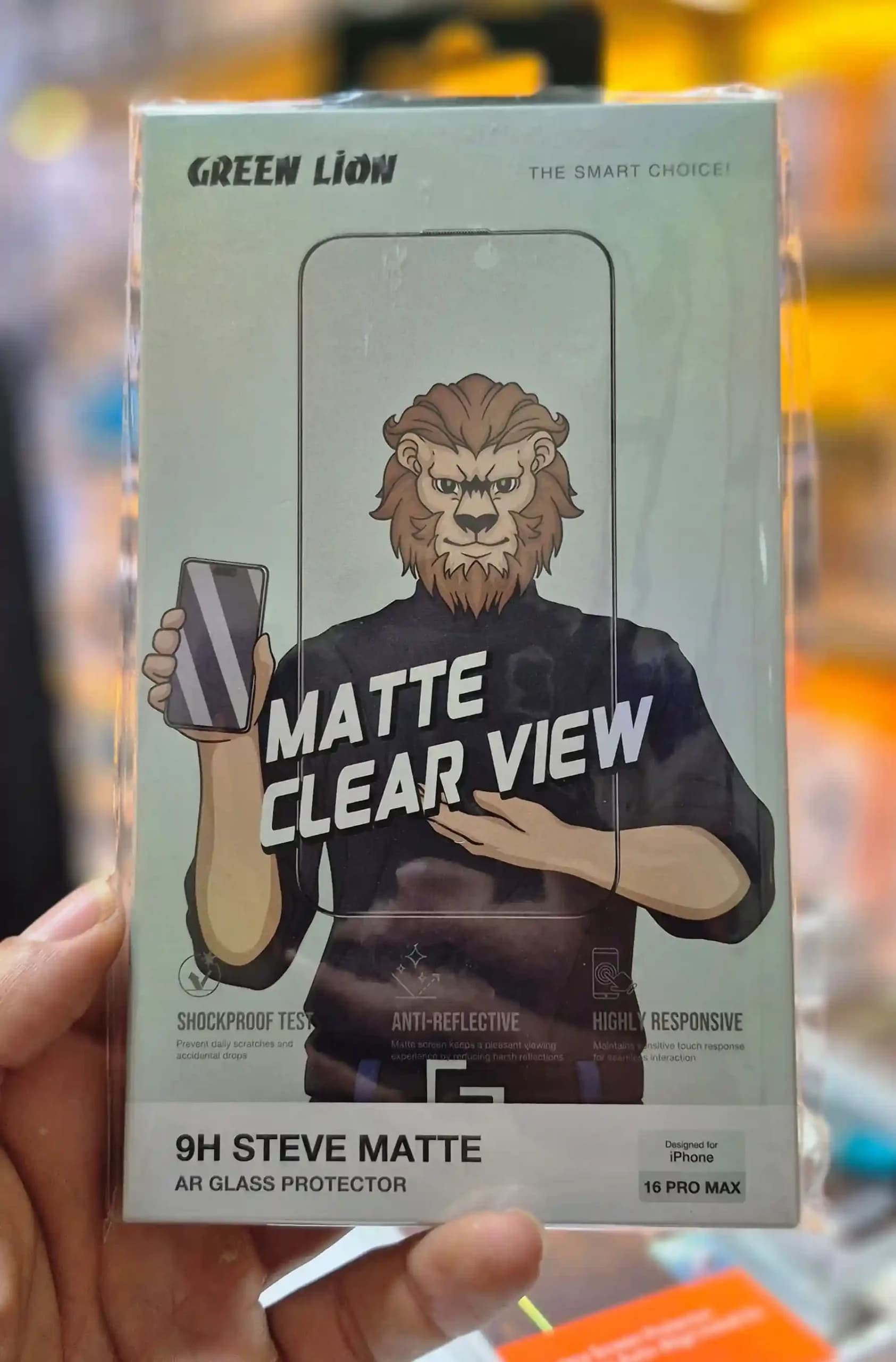 محافظ صفحه نمایش گرین لاین مدل 9H steve مناسب برای گوشی موبایل اپل iphone 16 pro max