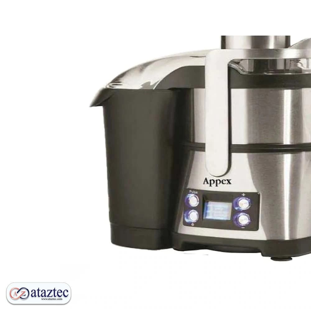 آبمیوه‌گیری چهار کاره دیجیتال APPEX مدل AJB-156B | با توان ۸۰۰ وات و بدنه استیل — تصویر ۳