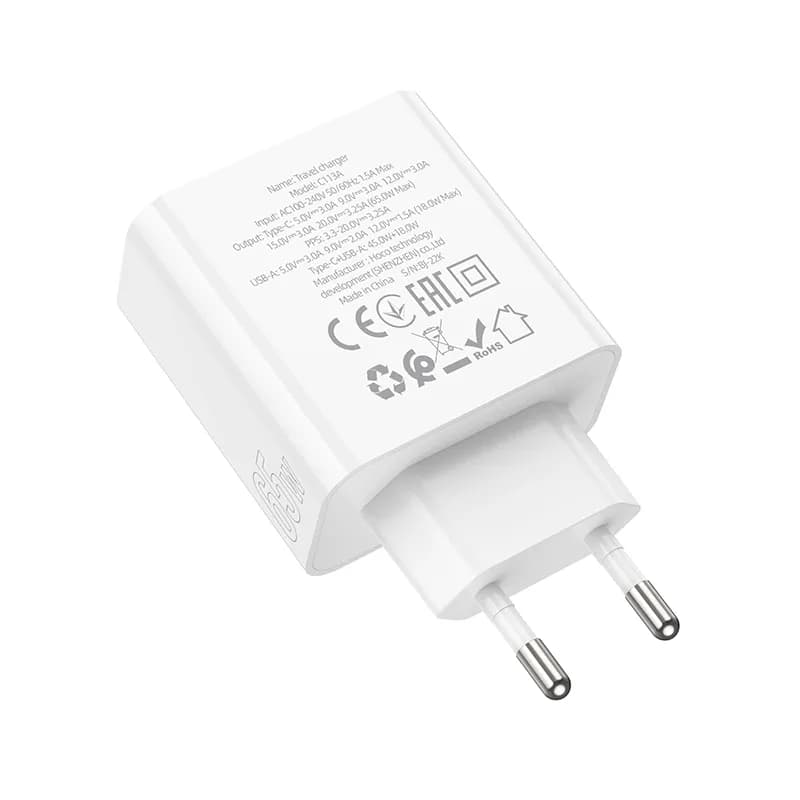 شارژر دیواری هوکو مدل C113A با توان 65 وات — تصویر ۴