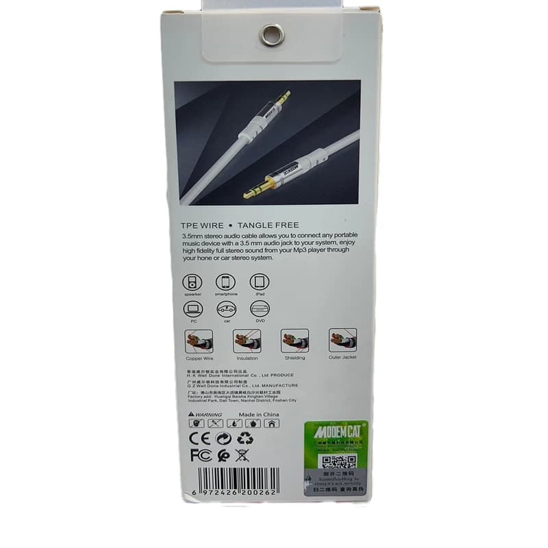 کابل AUX مودم کت مدل MAX-01 طول 1.2 متر — تصویر ۳