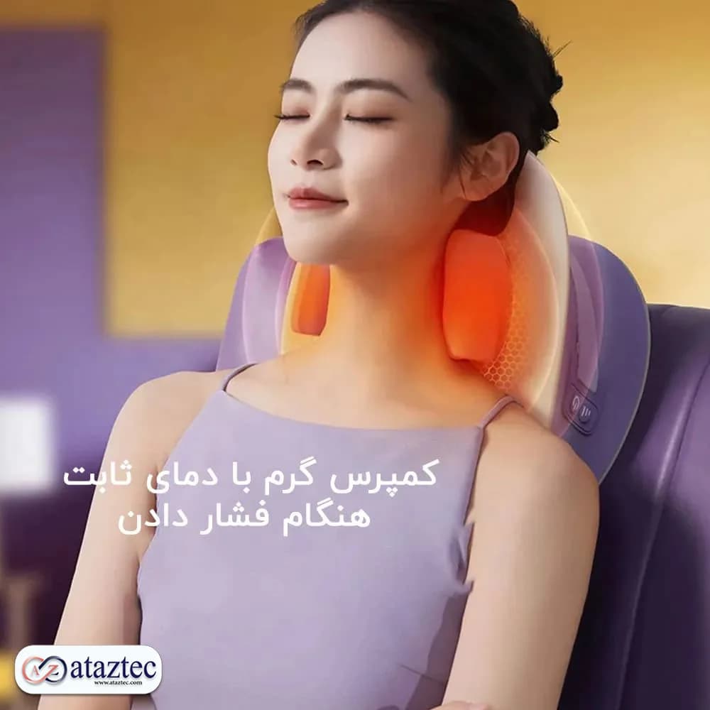 ماساژور بالشتی گردن و شانه آیجویر مدل JR-1 | ماساژ چرخشی عمیق همراه با حرارت — تصویر ۵
