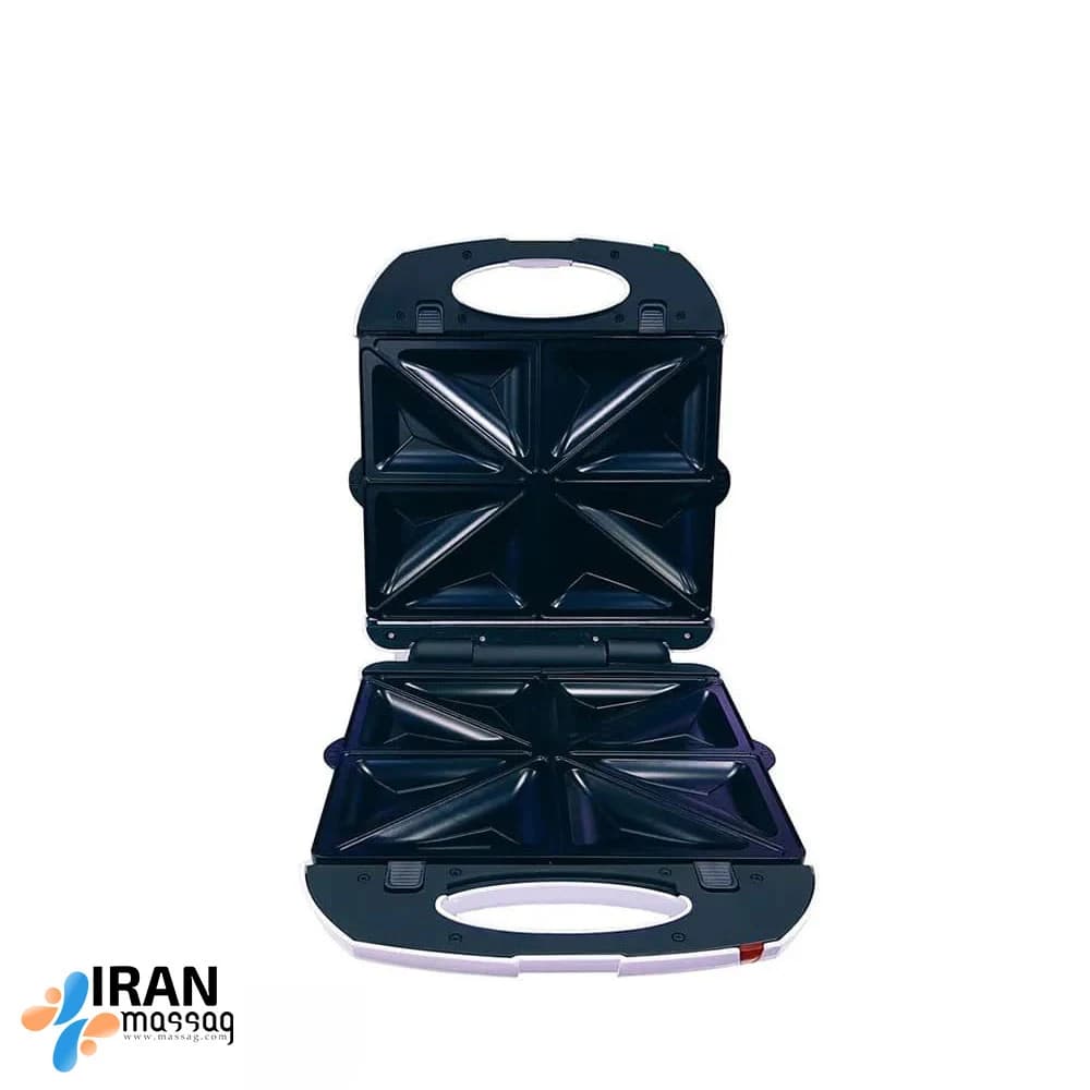 ساندویچ‌ساز چهار کاره دیجیتال APPEX مدل ASM-201 | ظرفیت 8 عدد ساندویچ، صفحات تفلون قابل تعویض — تصویر ۵
