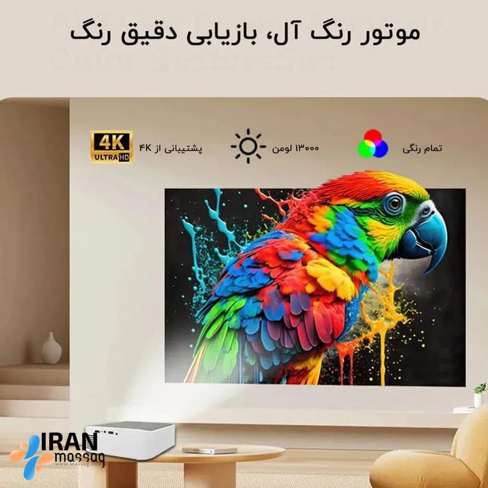 پروژکتور مدل T30 | ویدئو پروژکتور LED با کیفیت تصویر عالی و قابلیت نمایش تا 170 اینچ — تصویر ۷
