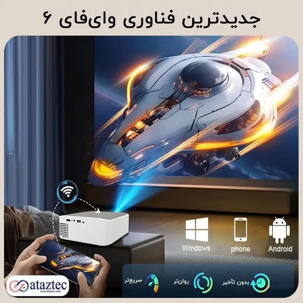 پروژکتور مدل T30 | ویدئو پروژکتور LED با کیفیت تصویر عالی و قابلیت نمایش تا 170 اینچ — تصویر ۲