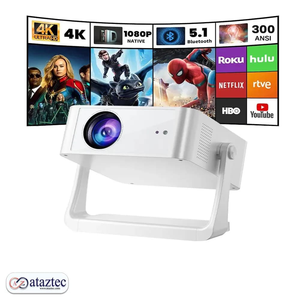 پروژکتور هوشمند مدل C6 | مینی ویدئو پروژکتور اندرویدی با WiFi و کیفیت Full HD — تصویر ۳