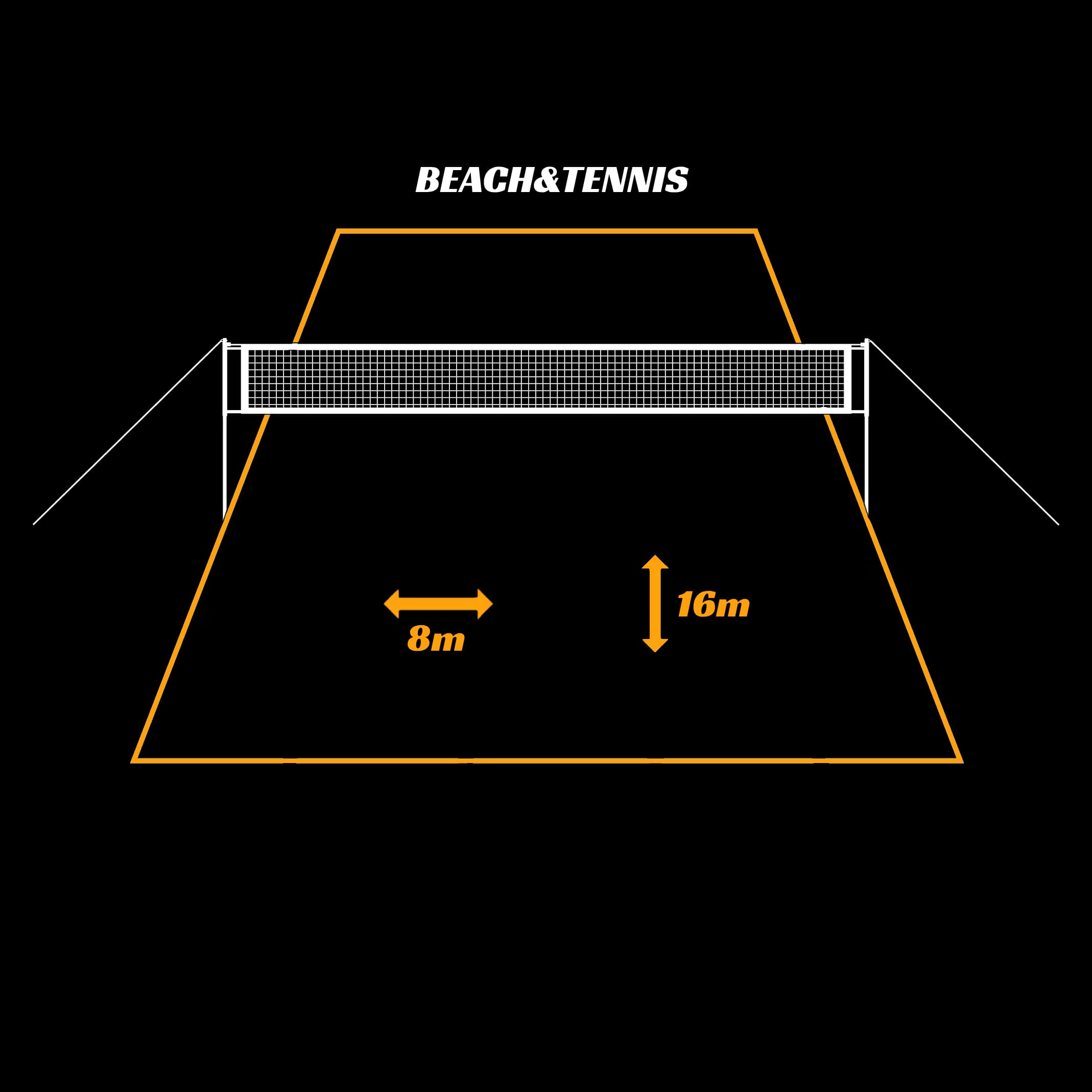 خط دور زمین تنیس ساحلی BEACH&TENNIS Line Border