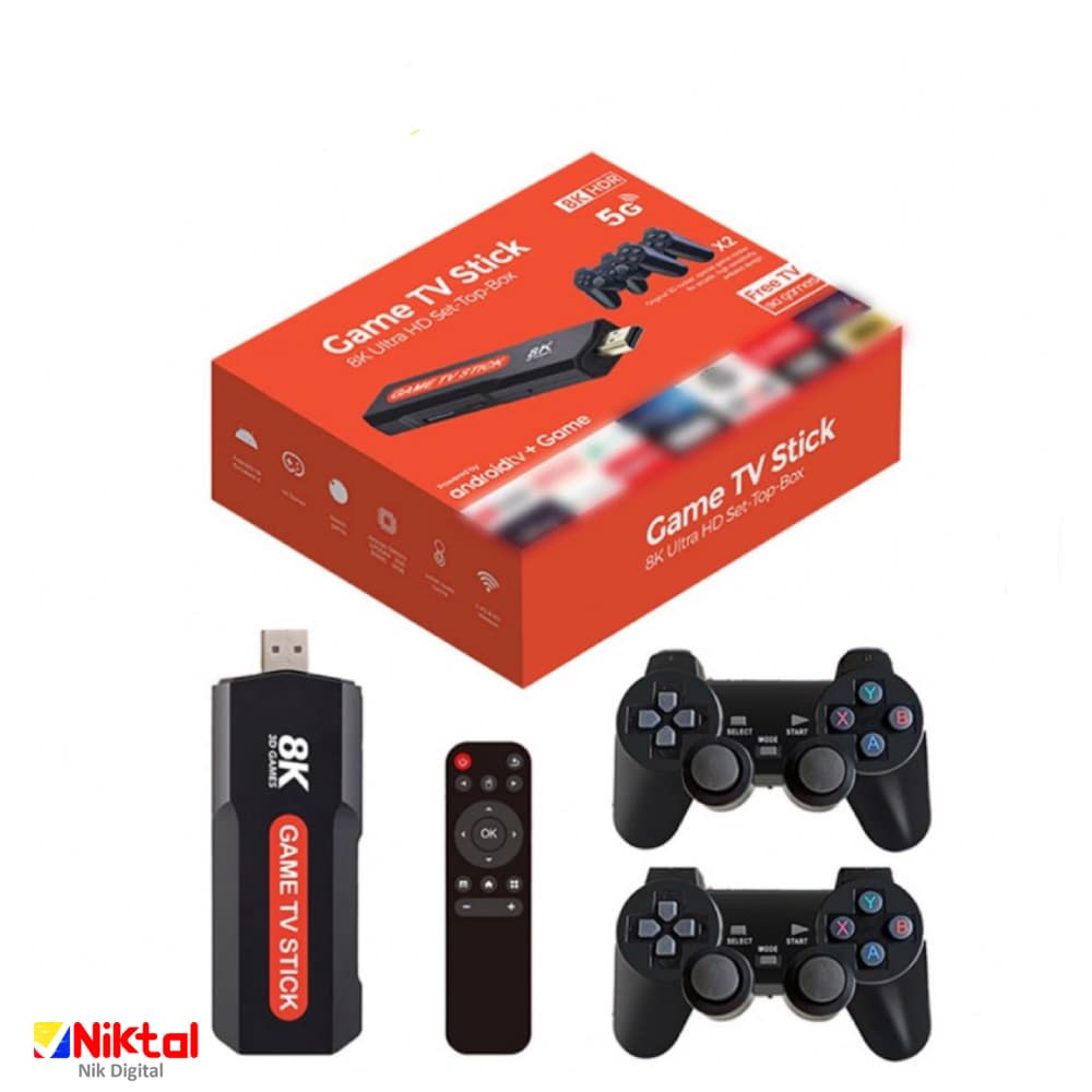 کنسول بازی با دو دسته X2 Plus Game Stick | کیفیت خروجی تصویر 8K HD — تصویر ۱۱
