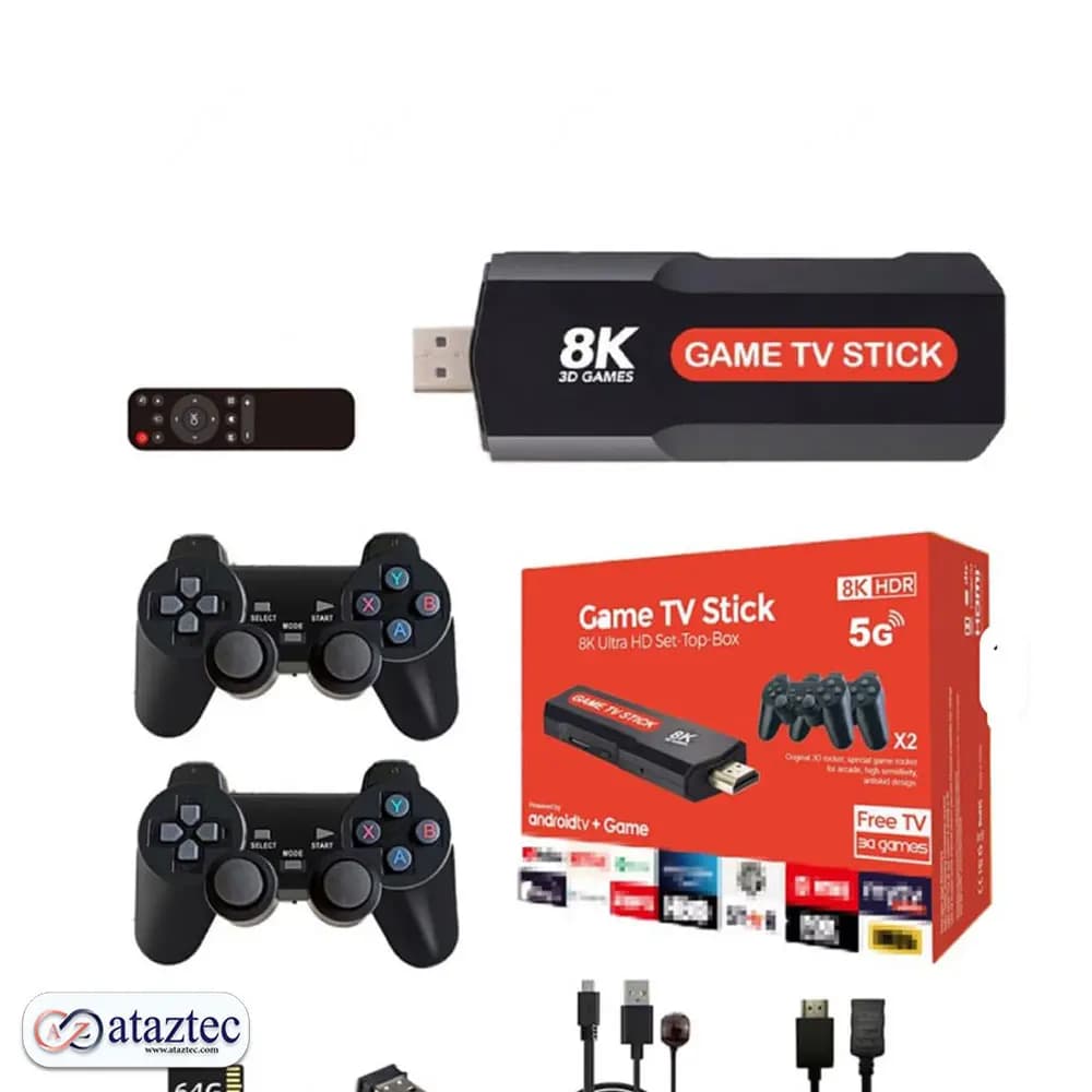 کنسول بازی با دو دسته X2 Plus Game Stick | کیفیت خروجی تصویر 8K HD — تصویر ۳
