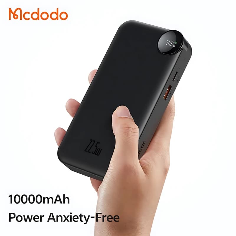 پاوربانک 10000 مک دودو Mcdodo Freego MC-3860 توان 22.5 وات همراه با کابل متصل — تصویر ۵