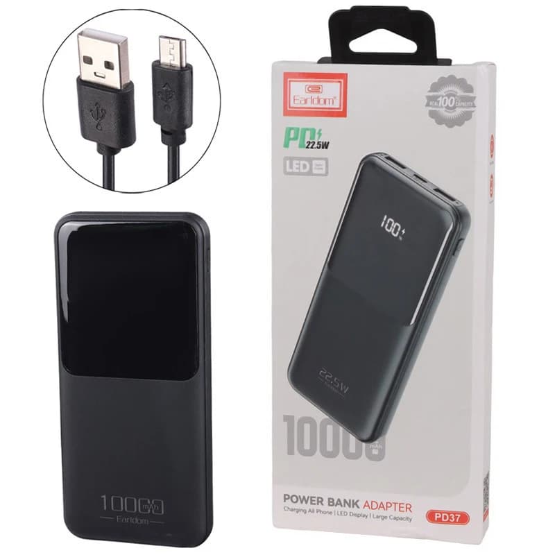 پاور بانک فست شارژ 10000 ارلدام Earldom ET-PD37 PD 22.5W — تصویر ۳