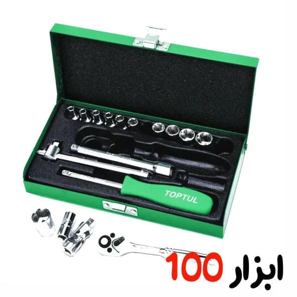 جعبه بکس 17 پارچه 3/4 درایو 6 پر تاپ تول (TOPTUL) مدل GCAI1701 — تصویر ۳