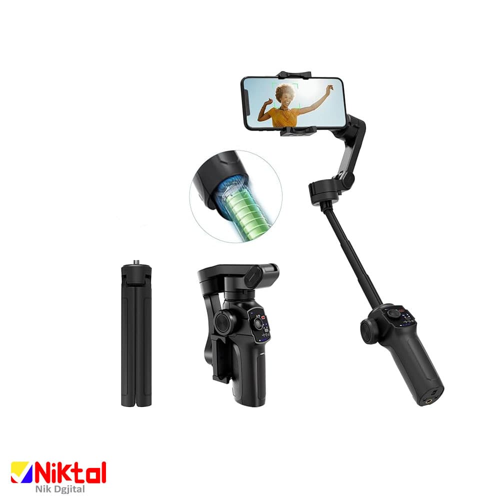 مونوپد گیمبال سه‌محوره ویاکینگ مدل L9 | تاشو و دارای قابلیت سیستم هوشمند تعادل خودکار — تصویر ۵