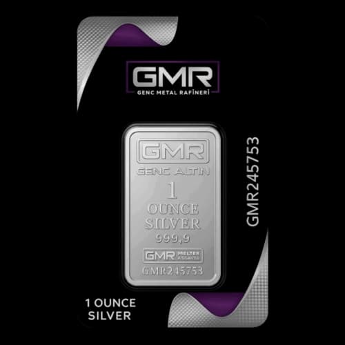 شمش نقره ترکیه GMR وزن یک انس 31.1 گرم عیار 999