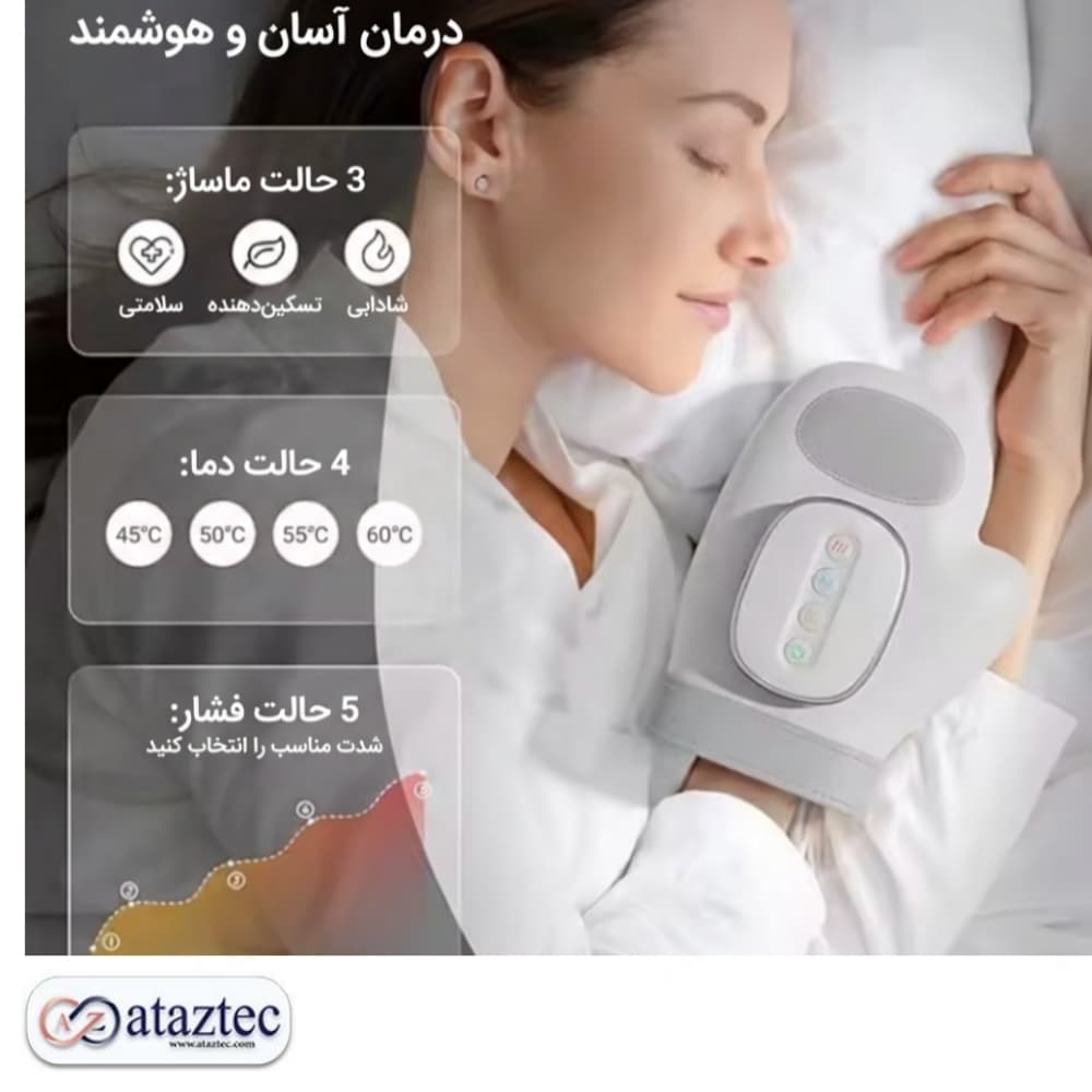 ماساژور هوشمند دست آیجویر مدل 1802 |با قابلیت کیسه هوای هوشمند و سیستم گرمادرمانی — تصویر ۳